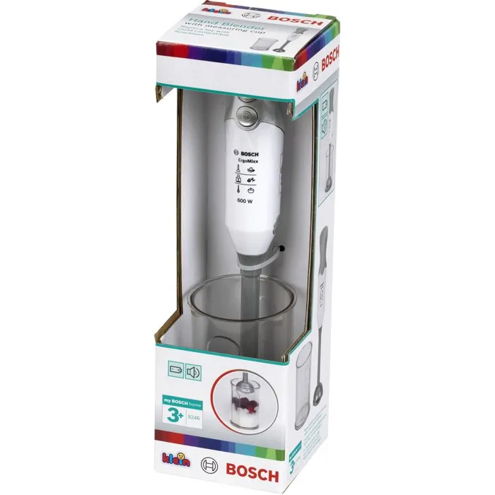 Klein - 9246 - Mixeur plongeant électronique jouet d'imitation Bosch pour enfants dès 3 ans, avec verre gradué et effet sonore réaliste