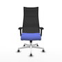 Piqueras y Crespo Chaise de Bureau Albacete Bleu clair et Noir
