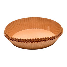 Masterpro Bandeja de papier ronde pour friteuse à air, Ø16 x 4,5 cm, 50 pièces, marron