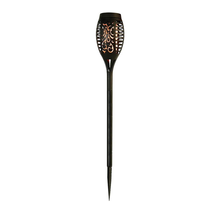 Kodala Estaque de jardin solaire LED effet flamme 1600-1800K Noir, Lot de 12 Kodala Estaque de jardin solaire LED effet flamme 1600-1800K Noir, Lot de 12