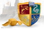 The Noble Collection Harry Potter - Oreiller Écusson de Hogwarts et Peluche Vif d'or