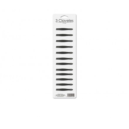 Tres Claveles Pack de 12 pinces droites noires 8 cm Tres Claveles Pack de 12 pinces droites noires 8 cm
