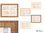 GIFTDECOR Lot de 12 cadres photo rayés 4 photos assortis
