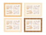 GIFTDECOR Lot de 12 cadres photo rayés 4 photos assortis