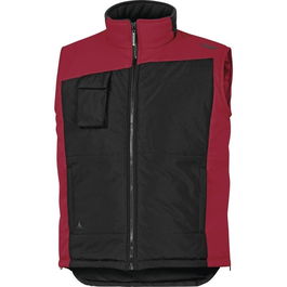 DUVER Gilet Rembourré Fidji Bicolore Noir Rouge Tailles S-XXL