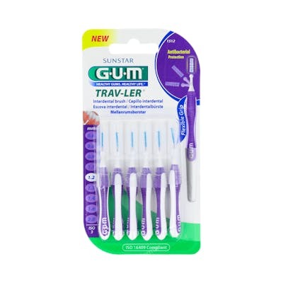 GUM Cepillo Interdental Trav-Ler 1512 1,2mm 6 Pièces Lila GUM Cepillo Interdental Trav-Ler 1512 1,2mm 6 Pièces Lila