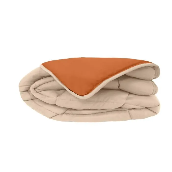 Toison d'Or Calgary - Couette microfibre chaude 400 g/m² - Gris Galet & Marron Gingembre - 240 x 260 cm - Certification OEKO-TEX et traitement ignifugé Toison d'Or Calgary - Couette microfibre chaude 400 g/m² - Gris Galet & Marron Gingembre - 240 x 260 cm - Certification OEKO-TEX et traitement ignifugé