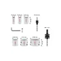 Bosch Professional - Coffret de scies trépans multi-matériaux avec filetage - Diamètres 20, 25, 35, 40, 51, 68 mm x 40 mm de long - Denture Vario