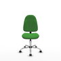 PIQUERAS Y CRESPO Chaise de bureau Algarra, tissu vert, sans accoudoirs