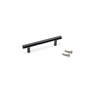 Emuca Lot de 10 poignées pour meubles Orlando, L136mm, entraxe 96mm, Acier, Peint en noir
