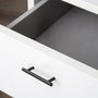 Emuca Lot de 10 poignées pour meubles Orlando, L136mm, entraxe 96mm, Acier, Peint en noir