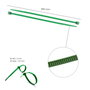 WOLFPACK LINEA PROFESIONAL Colliers de serrage en nylon vert 4,6 x 390 mm (Sachet de 100 unités)