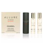 Chanel ALLURE HOMME SPORT Eau de Toilette Vaporisateur Nomade et ses deux recharges 3 x 20 ml