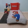 Parure de lit réversible Mario Bros - Mario et Luigi - Microfibre - 140x200 cm + Taie 63x63 cm