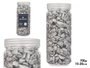 Giftdecor Bocal de pierres métallisées 10-20 mm 700 g Argent (Set de 12)