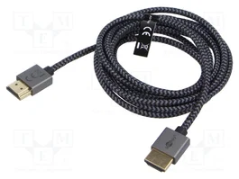 GOOBAY Câble HDMI 2.0 High Speed + Ethernet 2m noir-gris