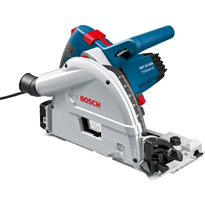 Bosch Professional Scie plongeante 1400W GKT 55 avec aspiration, pour coupes nettes et précises sur rails de guidage
