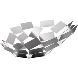 Alessi MT03 Stanza dello Scirocco Centre de Table en Acier Inoxydable 18/10 Design Mario Trimarchi - Collection Géométrique Moderne