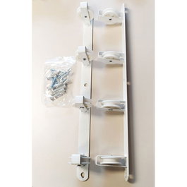 Sèche-linge mural basic avec 4 poulies blanc 47 x 5 x 5 cm fer epoxy