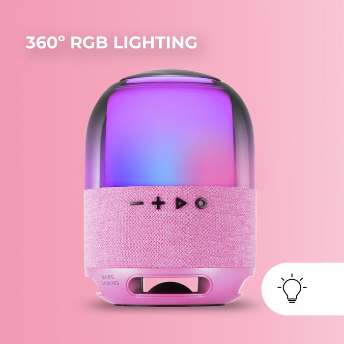Haut-parleurs bluetooth portables Mars Gaming MSFLOWP Rose 15 W 4 W