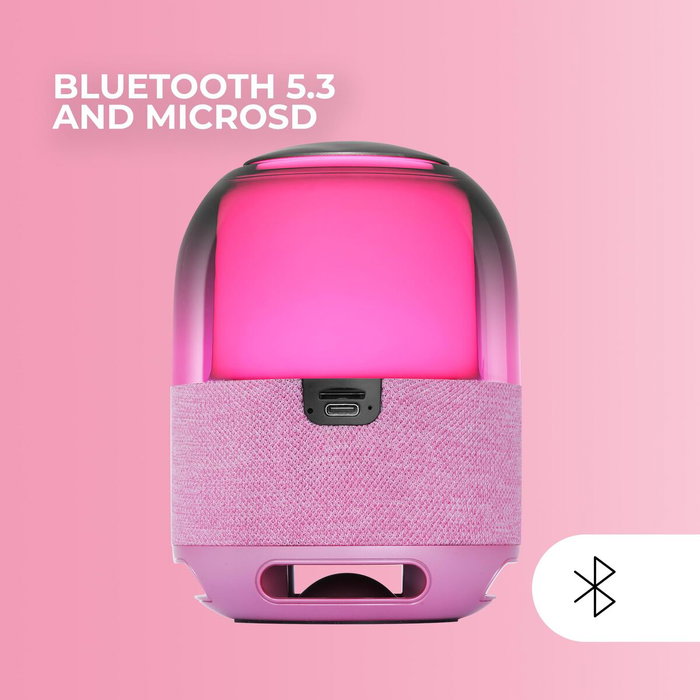 Haut-parleurs bluetooth portables Mars Gaming MSFLOWP Rose 15 W 4 W