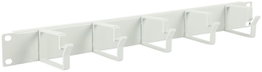 Lanview Logon Panneau Organisateur de Câbles 1U 19 pouces, 5 Crochets Blanc