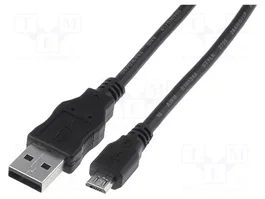 DIGITUS Câble USB 2.0 USB A vers USB B micro, 1m, noir