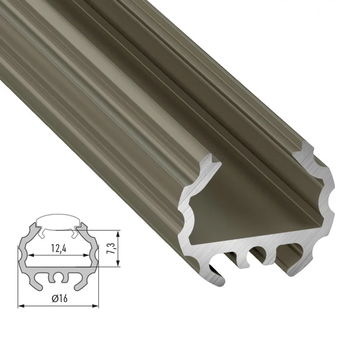 Profil Aluminium Anodizado Negro MICO 2,02M Profil Aluminium Anodizado Negro MICO 2,02M