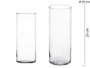 GIFTDECOR Vase Cylindrique en Verre Transparent 10cm x 25cm