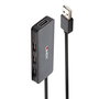 Lindy Hub USB 2.0 4 ports - Hub USB 4 ports avec alimentation externe, taux de transfert jusqu'à 480 Mbit/s, Plug & Play