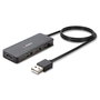 Lindy Hub USB 2.0 4 ports - Hub USB 4 ports avec alimentation externe, taux de transfert jusqu'à 480 Mbit/s, Plug & Play