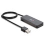 Lindy Hub USB 2.0 4 ports - Hub USB 4 ports avec alimentation externe, taux de transfert jusqu'à 480 Mbit/s, Plug & Play