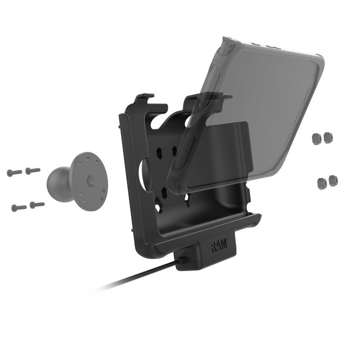RAM Mounts Support tablette Samsung Tab Active5/3 avec dock de chargement USB-C, prise pogo, compatible housses - RAM-HOL-SAM60CPU