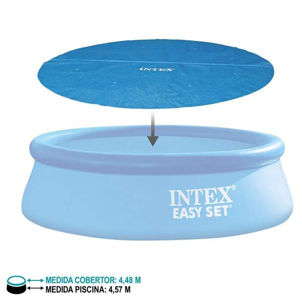 Intex - Couverture solaire pour piscine Easy Set/Frame, diamètre 457 cm, PVC Intex - Couverture solaire pour piscine Easy Set/Frame, diamètre 457 cm, PVC