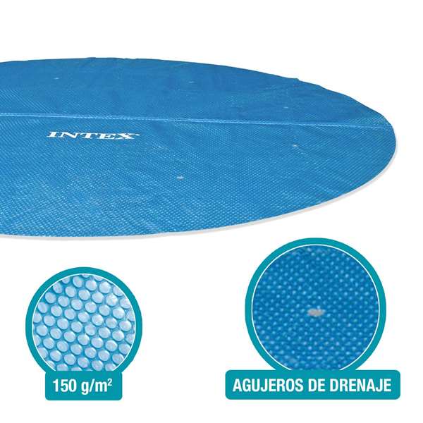 Intex - Couverture solaire pour piscine Easy Set/Frame, diamètre 457 cm, PVC Intex - Couverture solaire pour piscine Easy Set/Frame, diamètre 457 cm, PVC