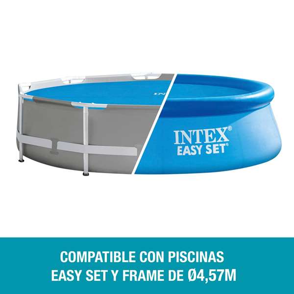 Intex - Couverture solaire pour piscine Easy Set/Frame, diamètre 457 cm, PVC Intex - Couverture solaire pour piscine Easy Set/Frame, diamètre 457 cm, PVC