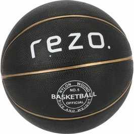 BigBuy Home Ballon de basket Rezo Taille 5 Noir et Or