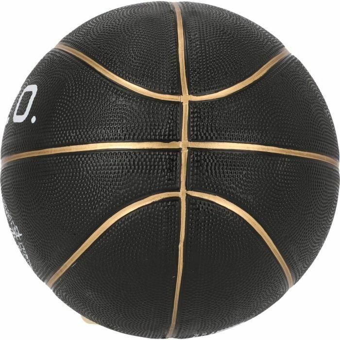 BigBuy Home Ballon de basket Rezo Taille 5 Noir et Or