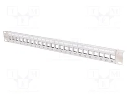 DIGITUS Panneau de brassage Keystone 24 ports 1U gris