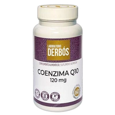 DERBOS Coenzima Q10 120 mg 60 Capsules - Complément Alimentaire DERBOS Coenzima Q10 120 mg 60 Capsules - Complément Alimentaire