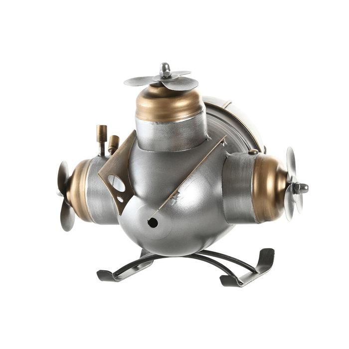 Horloge de table Home ESPRIT Doré Argenté Avion Vintage Horloge de table Home ESPRIT Doré Argenté Avion Vintage