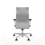 Piqueras Y Crespo Sillón Albacete blanc avec mécanisme Sincro et base aluminium