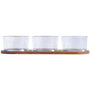 Day Set de 3 bols en verre strié et plateau en acacia