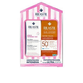 Rilastil - Set AQUA INTENSE 72H + Crème Solaire Visage SPF50 - Gel-Crème Hydratant 40 ml et Crème Solaire 50 ml - Coffret 2 Pièces