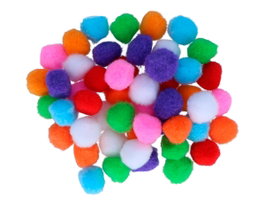 Innspiro Pompons en polypropylène mix 25mm 50 unités