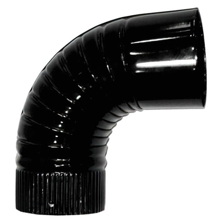 WOLFPACK LINEA PROFESIONAL Coude de poêle noir vitrifié 110 mm 90° WOLFPACK LINEA PROFESIONAL Coude de poêle noir vitrifié 110 mm 90°