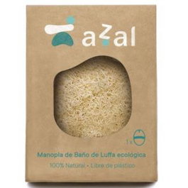 AZAL Manopla de baño de luffa eco ovalada con asa