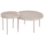 Home ESPRIT Jeu de 2 tables Crème