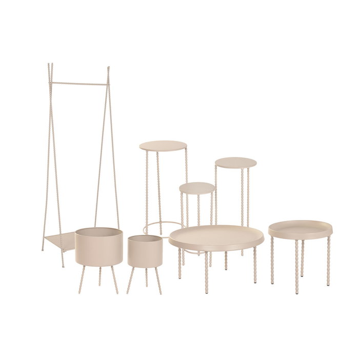 Home ESPRIT Jeu de 2 tables Crème