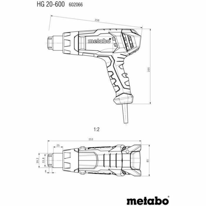 Metabo HG 20-600 Pistolet à air chaud